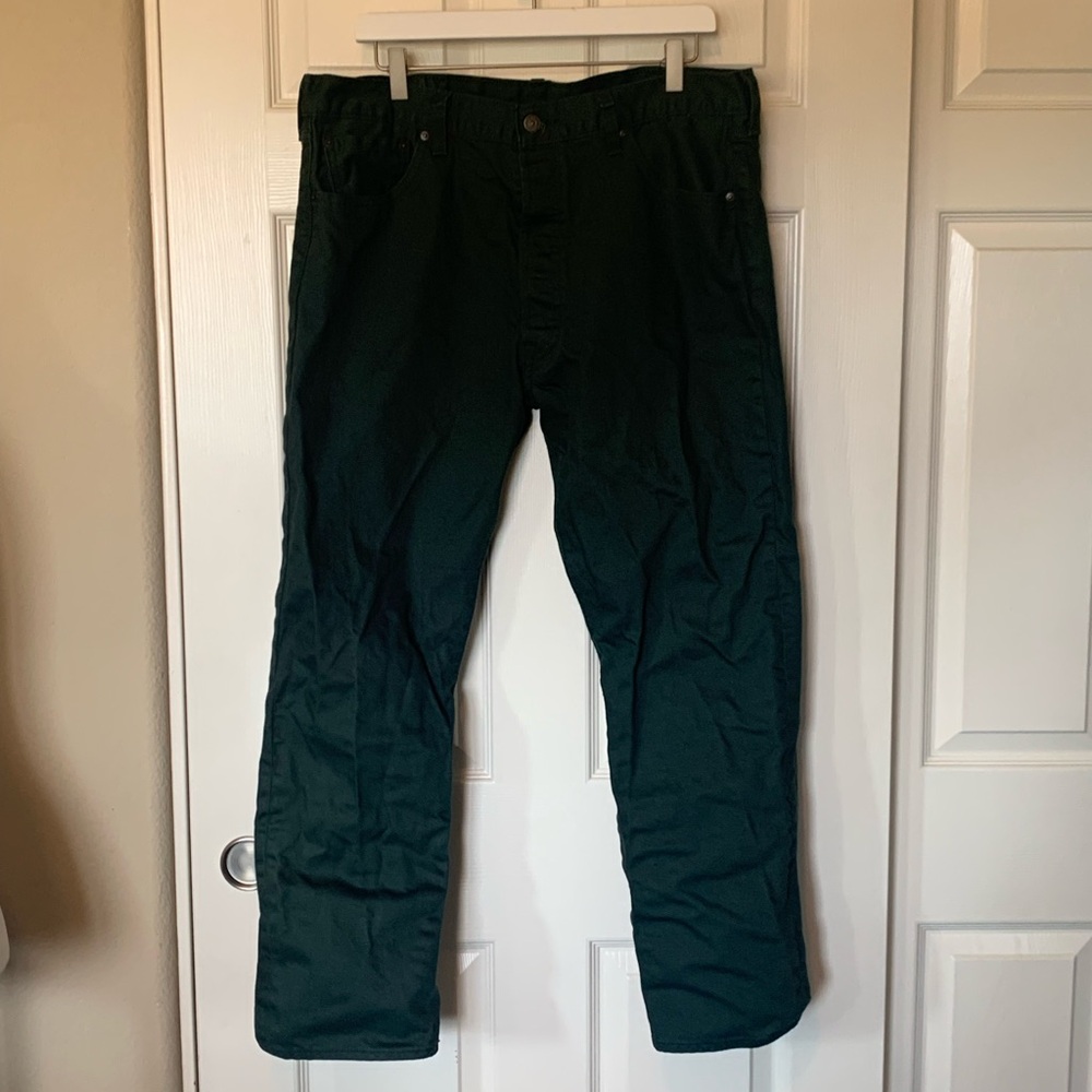 Men's Dark Green Levi’s 501 Jeans 38x30